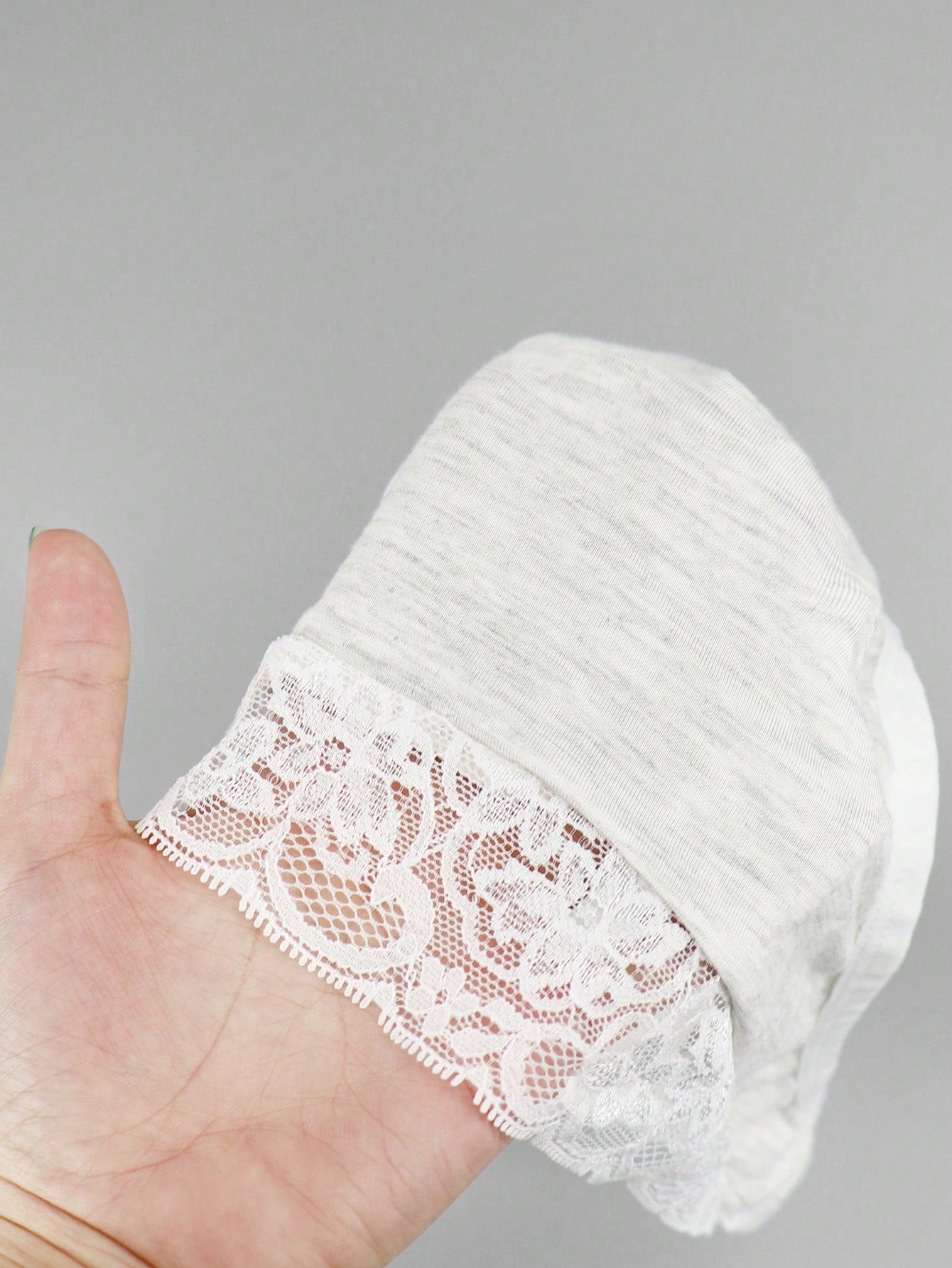 Men’s Lace Trim Short, Shadow Grey and White Color Options, Lightweight Fabric, Clean Design