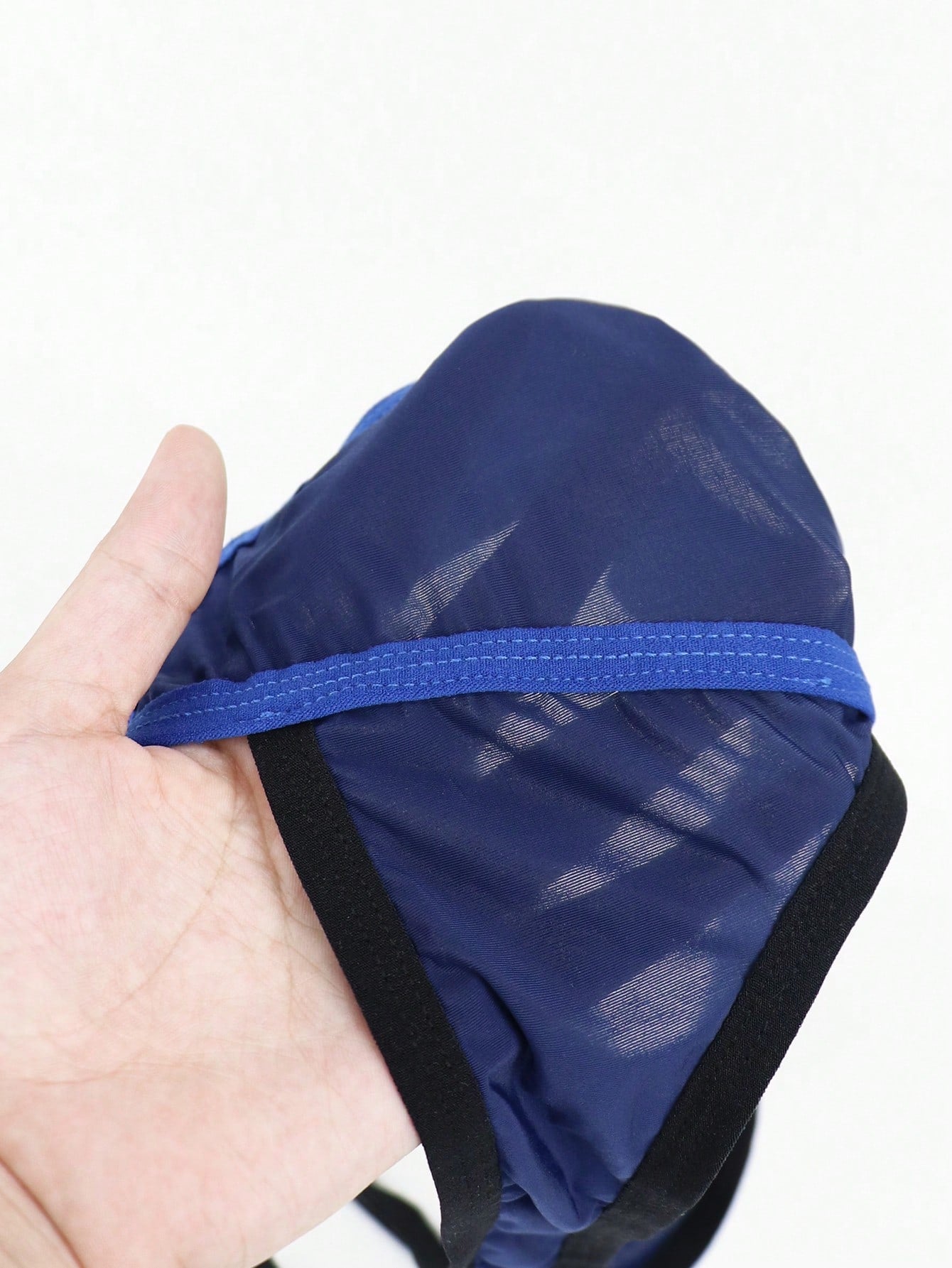 1pc Men’s Mesh Sling Style Short, Lightweight Material, Minimal Design