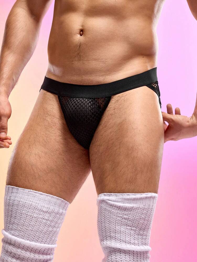 Men’s Solid Color Mesh Shorts, Lightweight Stretch Material, Minimal Design, For Daily Styling