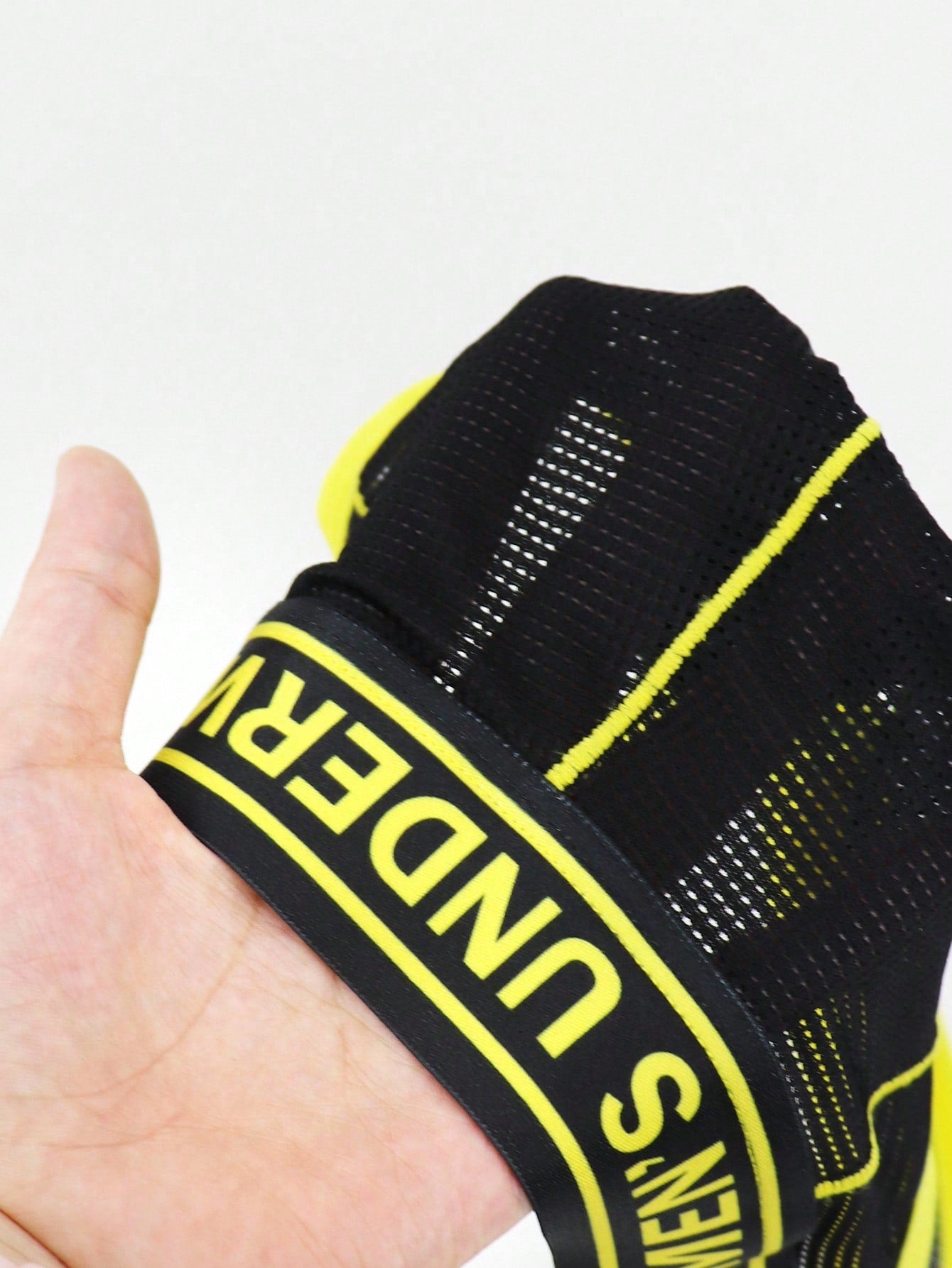 Men’s Mesh Short with Letter Graphic and Contrast Piping, Lightweight Fabric