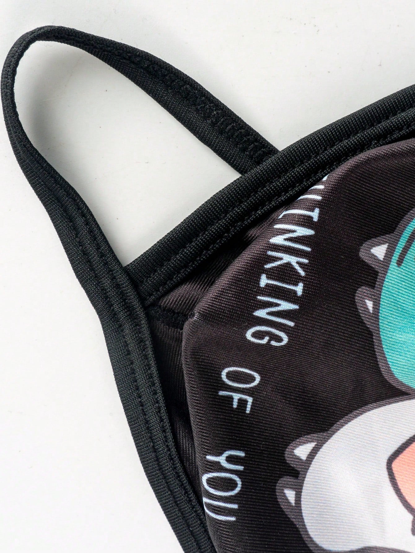 Men's Letter And Cartoon Print G-String Underwear