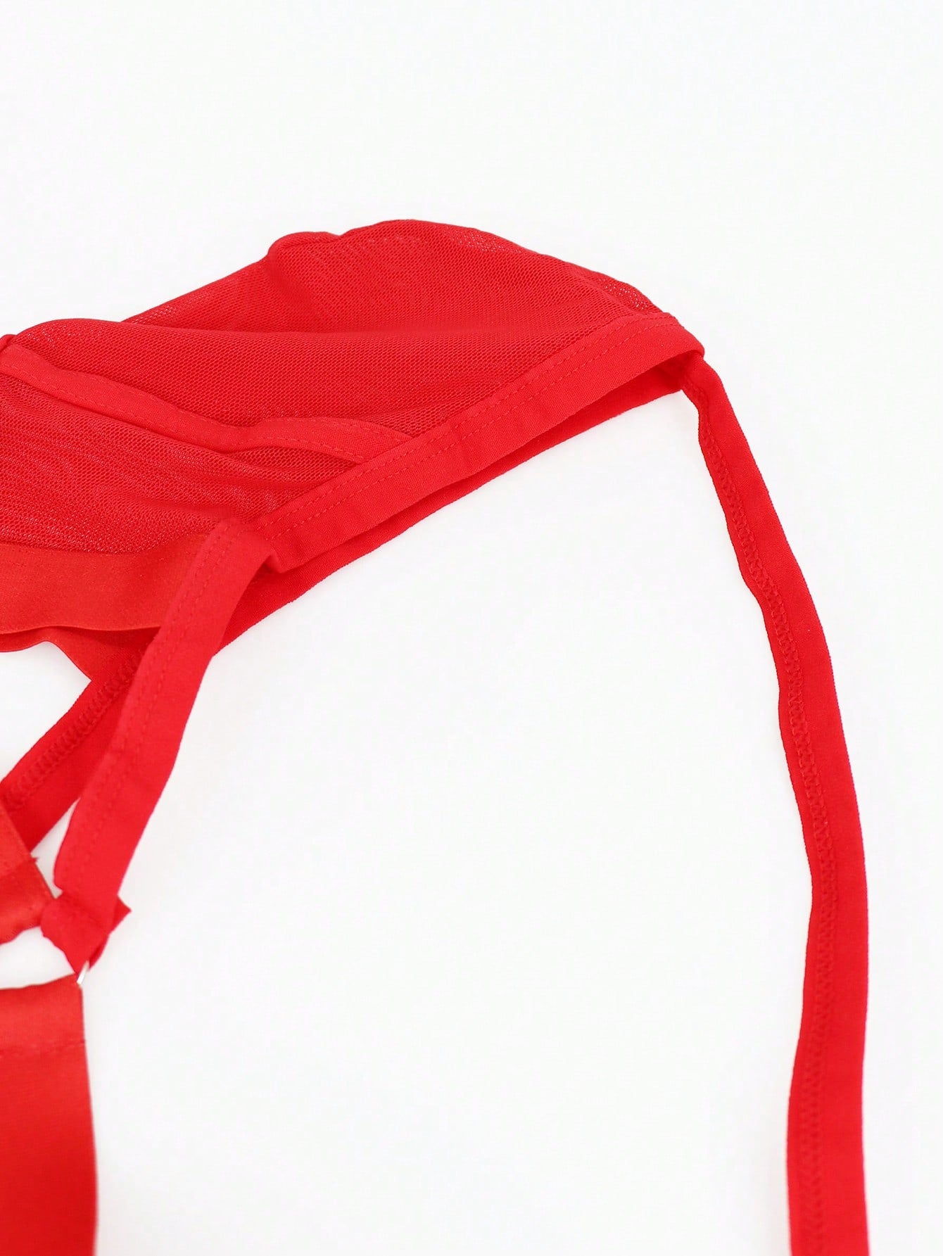 1pc Men’s Red Mesh Short with Detail, Lightweight Fabric, Simple Structure