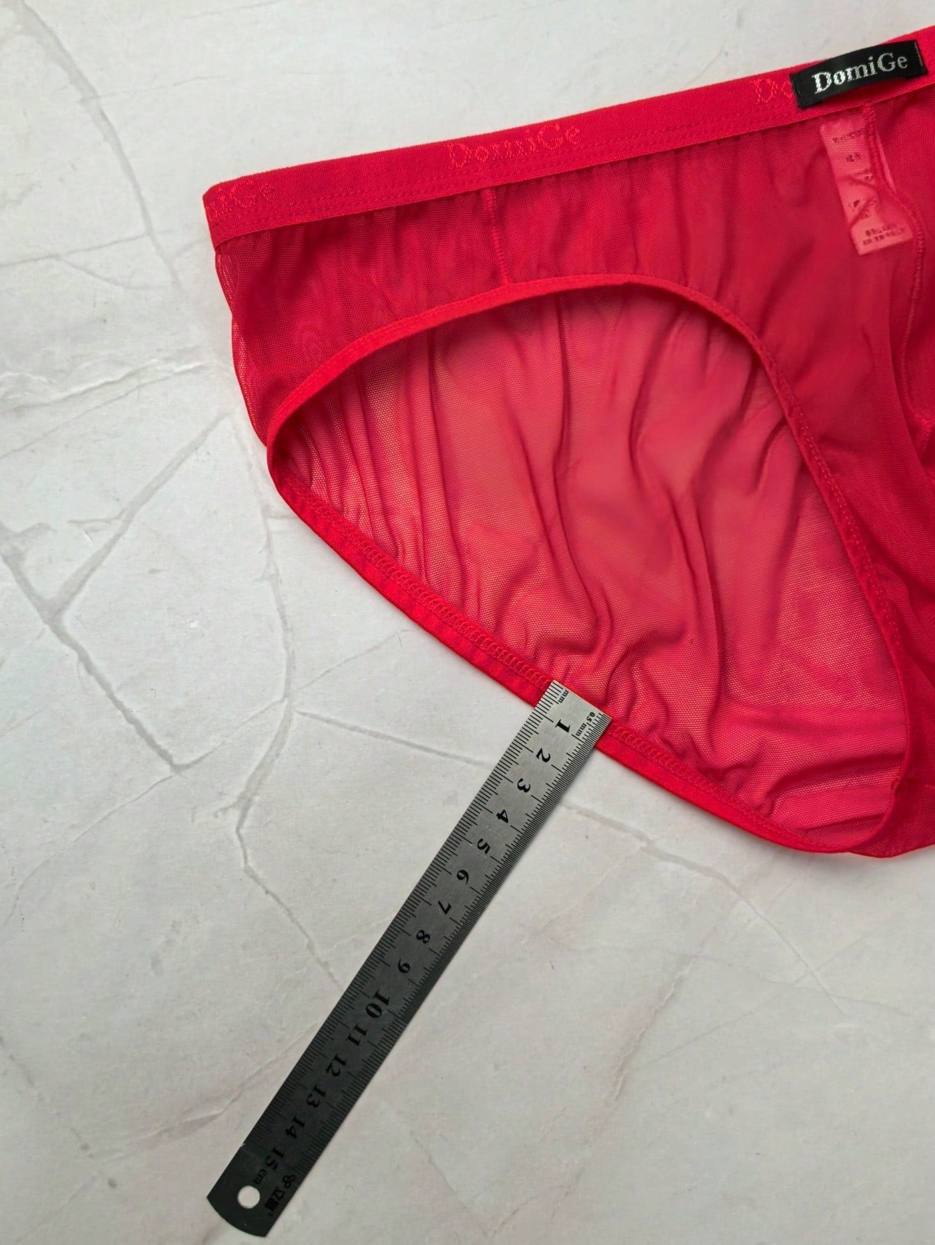 Sheer Mesh Low Waist Full Coverage Briefs For Men