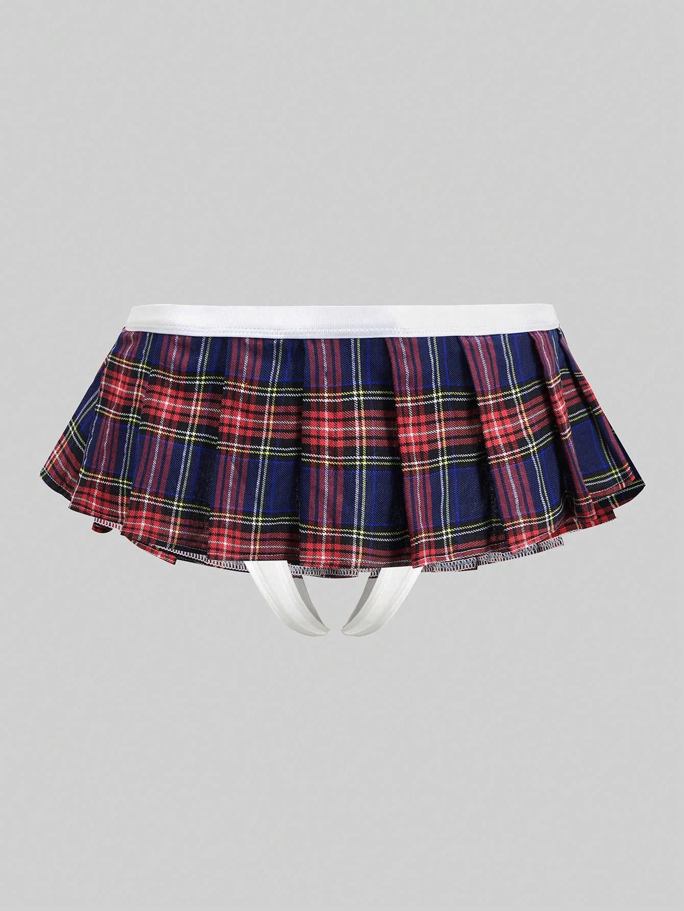 Plaid Christmas Booty Shorts Skirt Costume For Men