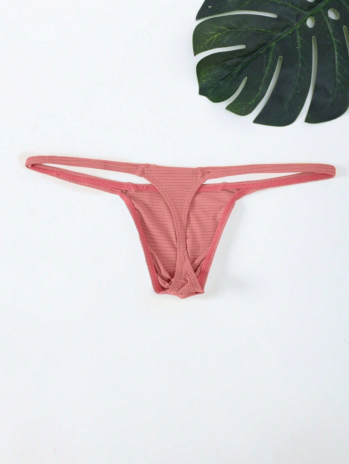 Men's Lace Mesh T Back Briefs With U Pouch Low Waist