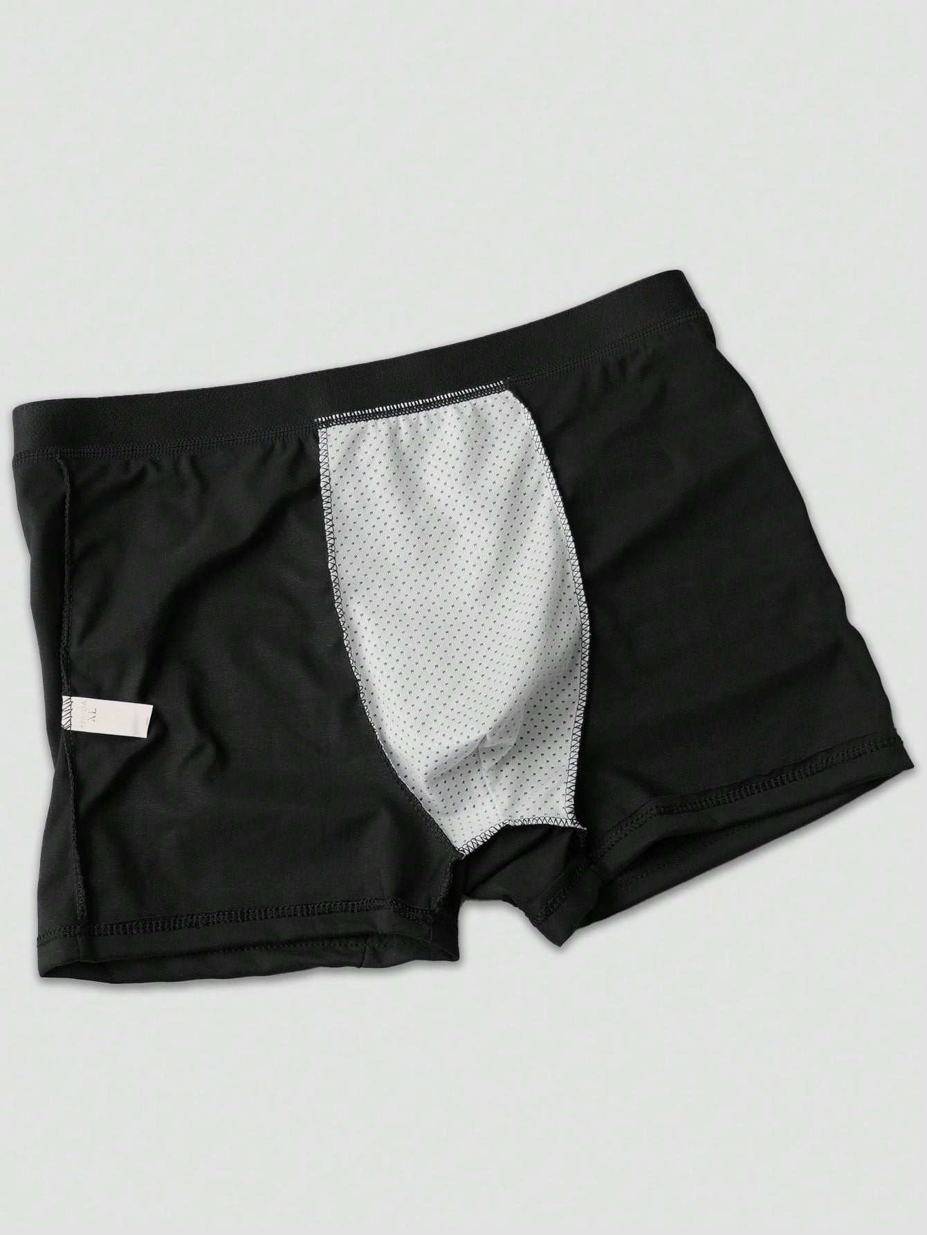 2pcs Men's Black Graphic Print Briefs