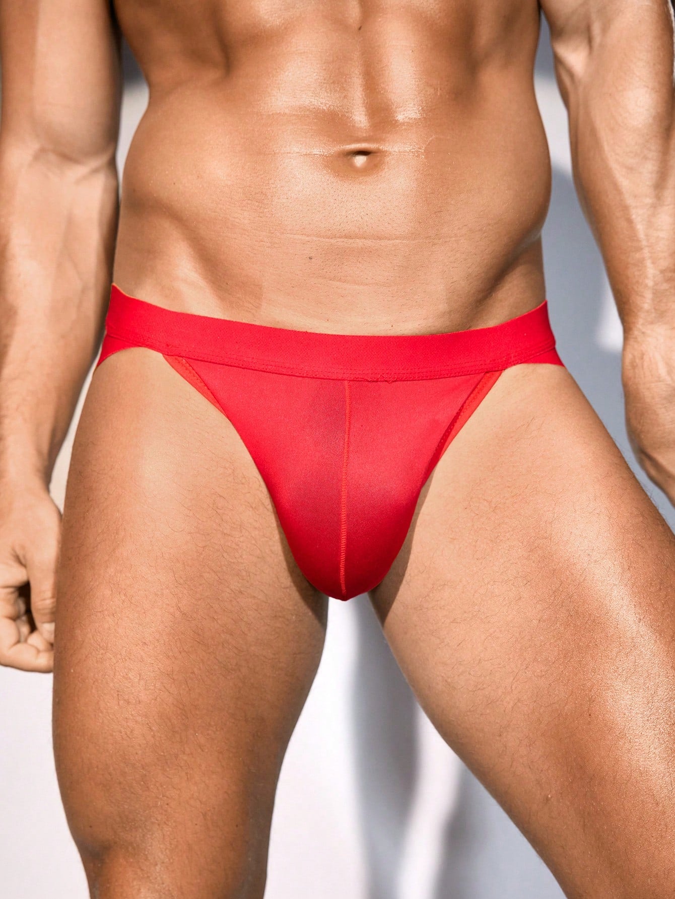 Men’s Solid Color Short With Panel Detail Neutral Design For Everyday Use